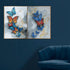 Flutter Strokes Crystal Glass Decorative Wall painting Art & Wall Decoration items - Set of 2